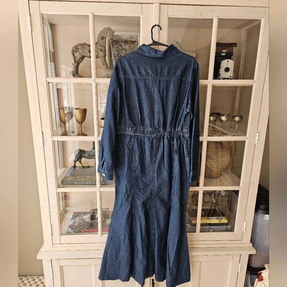 OSROSY Denim Long Sleeve Dress - Picture 7 of 12